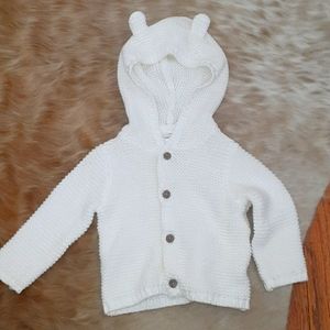 SOLD***Carter's Bear hooded sweater 3M LK New
